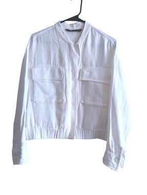 Zara  Cropped Bomber Jacket.